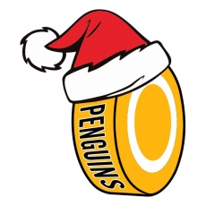 Pittsburgh Penguins Hockey ball Christmas hat logo custom vinyl decal