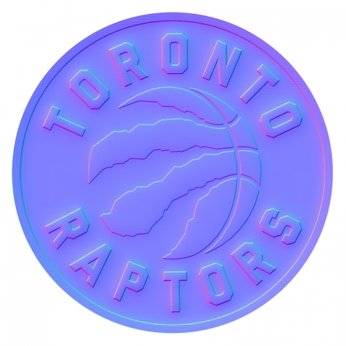 Toronto Raptors Colorful Embossed Logo custom vinyl decal