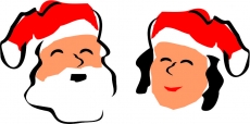 Santa Claus Logo 20 heat sticker