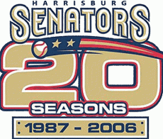 Harrisburg Senators 2006 Anniversary Logo heat sticker