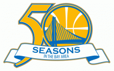 Golden State Warriors 2011-2011 Anniversary Logo heat sticker
