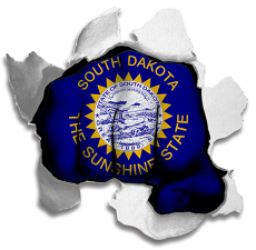 Fist South Dakota State Flag Logo heat sticker