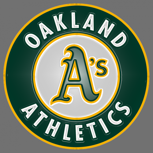 Oakland Athletics Plastic Effect Logo heat sticker