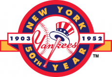 New York Yankees 1952 Anniversary Logo heat sticker