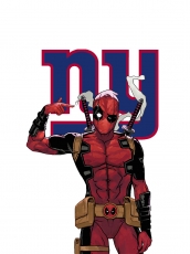 New York Giants Deadpool Logo heat sticker