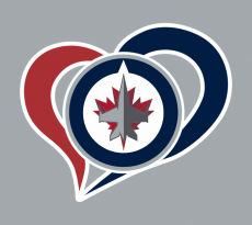 Winnipeg Jets Heart Logo custom vinyl decal