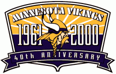 Minnesota Vikings 2000 Anniversary Logo heat sticker