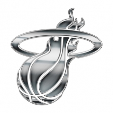 Miami Heat Silver Logo heat sticker