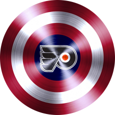 Captain American Shield With Philadelphia Flyers Logo custom vinyl decal