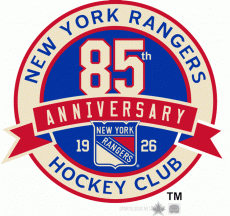 New York Rangers 2010 11 Anniversary Logo 02 custom vinyl decal
