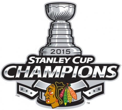 Chicago Blackhawks 2014 15 Champion Logo heat sticker