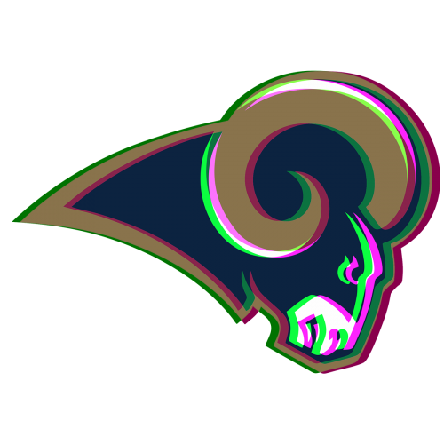Phantom Los Angeles Rams logo custom vinyl decal