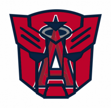 Autobots Los Angeles Angels of Anaheim logo heat sticker