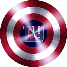 Captain American Shield With New York Giants Logo heat sticker