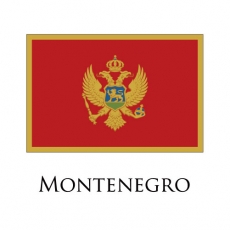 Montenegro flag logo heat sticker