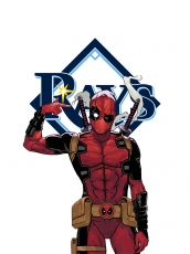 Tampa Bay Rays Deadpool Logo heat sticker