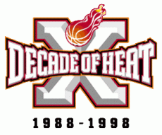 Miami Heat 1997-1998 Anniversary Logo heat sticker
