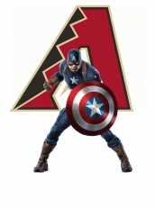 Arizona Diamondbacks Captain America Logo custom vinyl decal