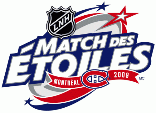 NHL All-Star Game 2008-2009 Alt. Language Logo heat sticker