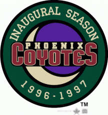 Arizona Coyotes 1996 97 Anniversary Logo 03 custom vinyl decal