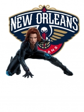 New Orleans Pelicans Black Widow Logo custom vinyl decal