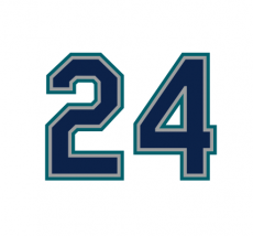 Seattle Mariners custom number 24 material twill 02