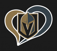 Vegas Golden Knights Heart Logo heat sticker