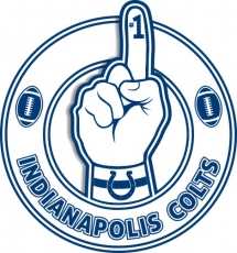Number One Hand Indianapolis Colts logo custom vinyl decal