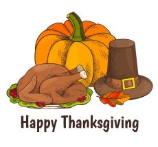 Thanksgiving Day Logo 37 heat sticker