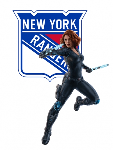 New York Rangers Black Widow Logo custom vinyl decal