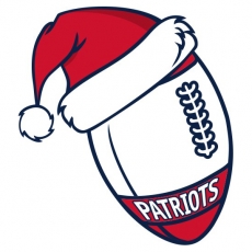 New England Patriots Football Christmas hat logo custom vinyl decal
