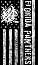 Florida Panthers Black And White American Flag logo custom vinyl decal