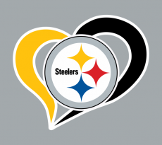 PittsburghSteelers Heart Logo heat sticker