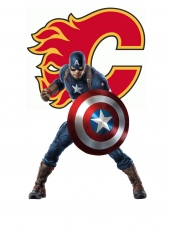 Calgary Flames Captain America Logo heat sticker