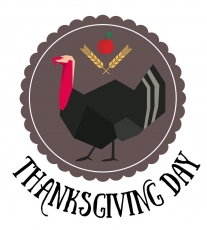 Thanksgiving Day Logo 31 heat sticker
