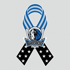 Dallas Mavericks Ribbon American Flag logo custom vinyl decal