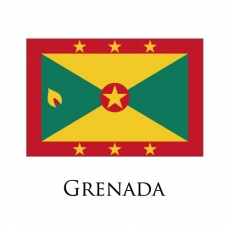Grenada flag logo custom vinyl decal