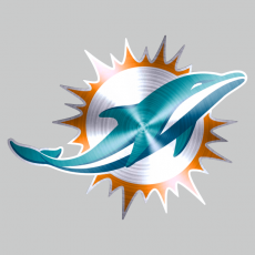 Miami Dolphins Stainless steel logo heat sticker