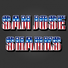 San Jose Sharks American Captain Logo heat sticker