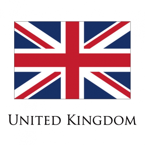 United Kingdom flag logo heat sticker