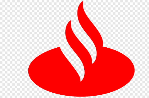 Santander brand logo heat sticker