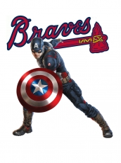 Atlanta Braves Captain America Logo custom vinyl decal
