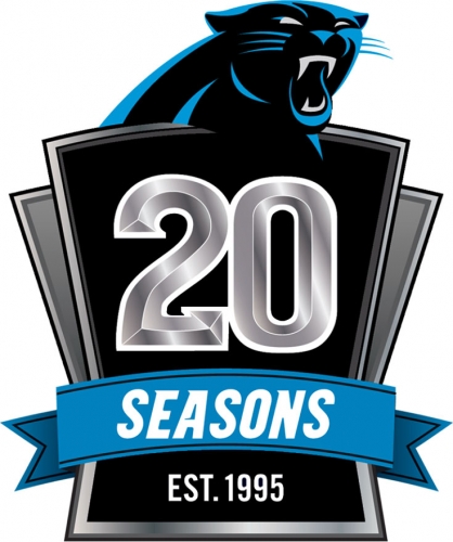 Carolina Panthers 2014 Anniversary Logo custom vinyl decal