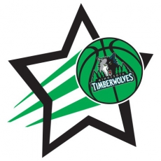 Minnesota Timberwolves Basketball Goal Star logo heat sticker