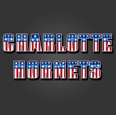 Charlotte Hornets American Captain Logo custom vinyl decal