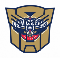 Autobots New Orleans Pelicans logo heat sticker