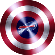 Captain American Shield With Buffalo Bills Logo heat sticker