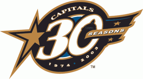 Washington Capitals 2003 04 Anniversary Logo heat sticker