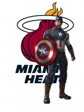 Miami Heat Captain America Logo custom vinyl decal