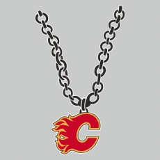 Calgary Flames Necklace logo heat sticker